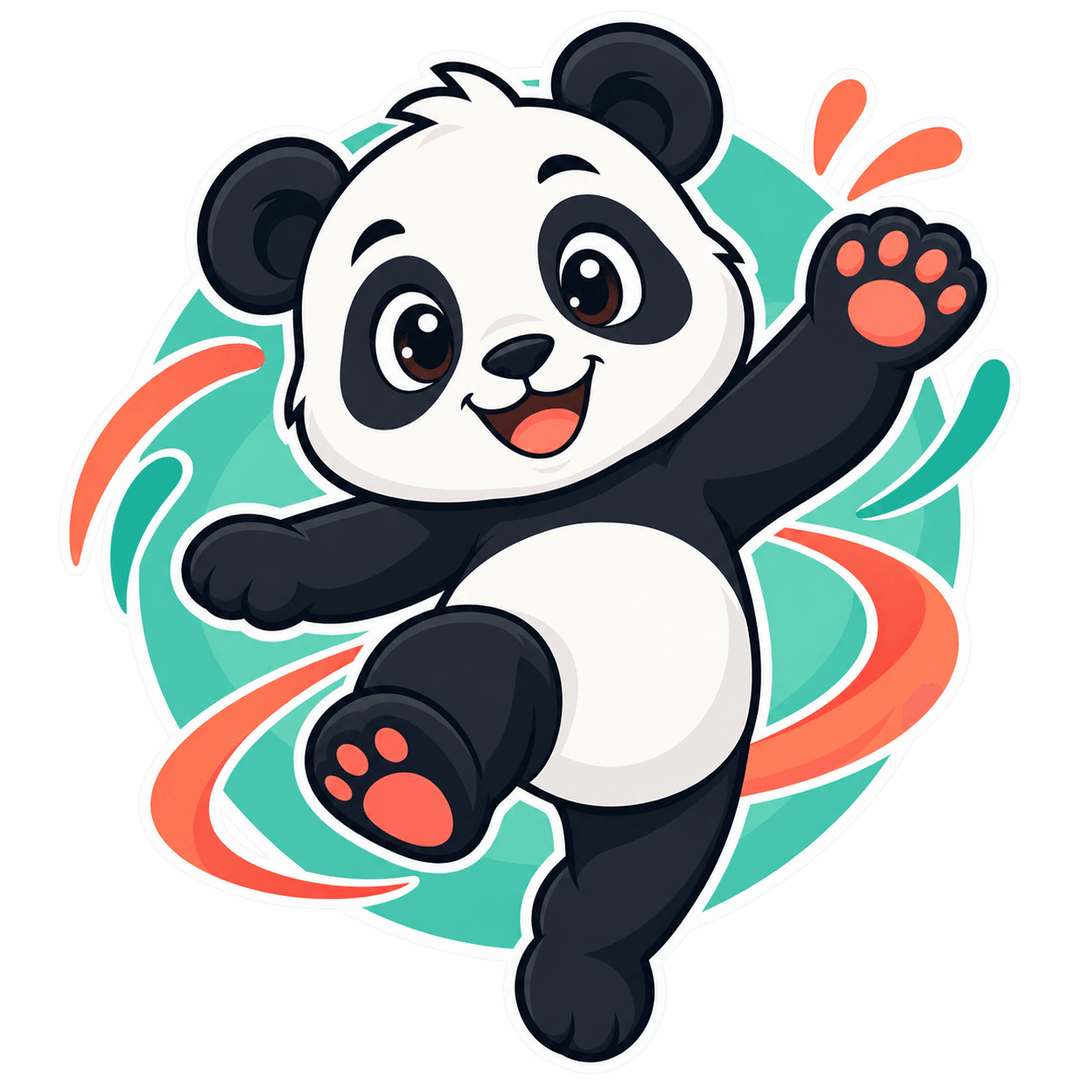 panda-logga skapad med DJUR-GYMPAS logoprompt
